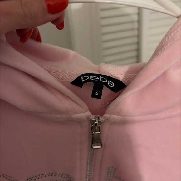 Bebe Baby Pink Zip-Up Jacket - Picture 3 of 3